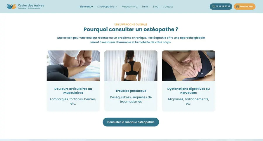Site xavier-desaubrys-osteopathe.fr